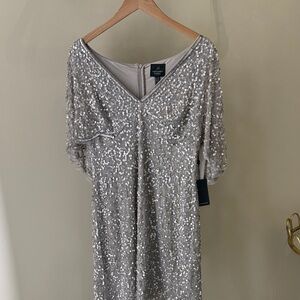 Adrianna Papell Sequin Dress Sz 14 NWT